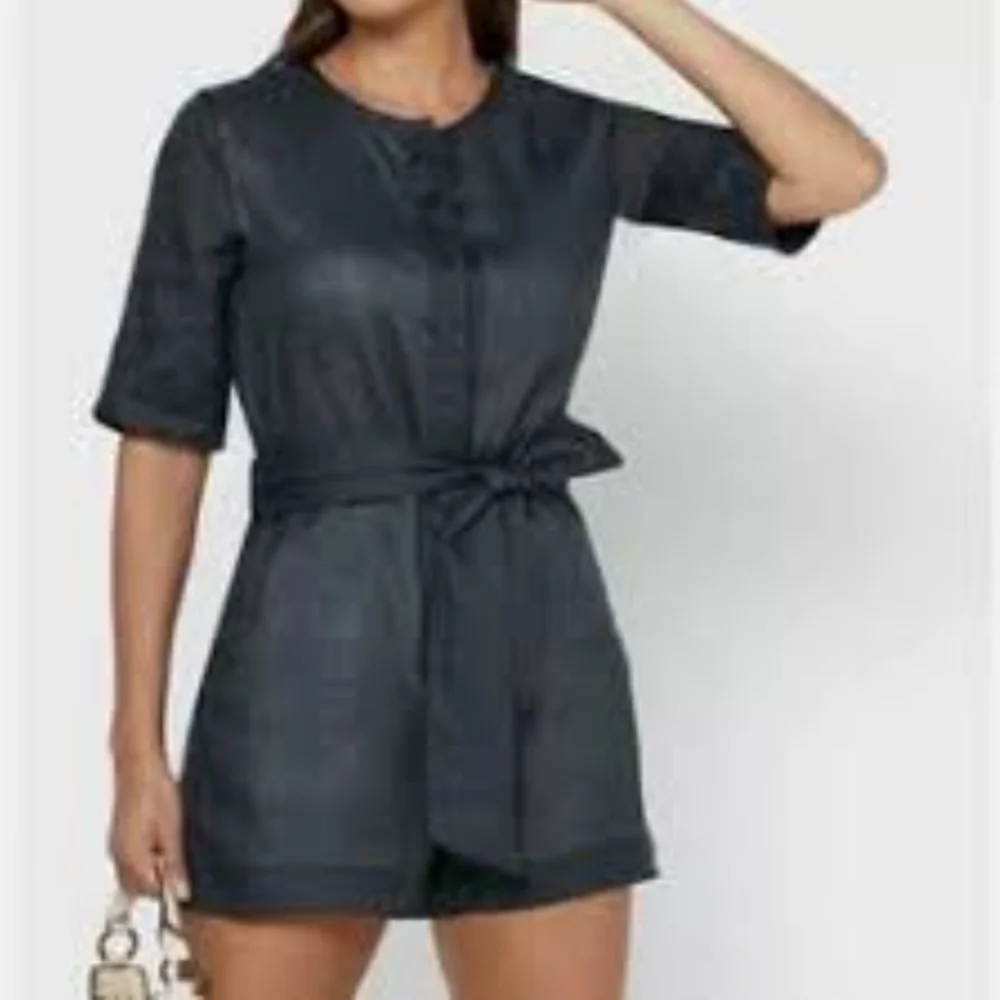 Banana Republic green shorts romper